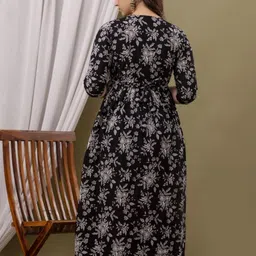 aavrittiqueens Cotton Anarkali Maternity Feeding Kurti for Women with Zippers | Maternity Dress in Breathable Fabric for Pre and Post Pregnancy & Nursing for Mom image 3