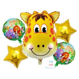 Bubble Trouble Animal Jungle Theme Party Combo - Pack of 45 Balloons-picture-34