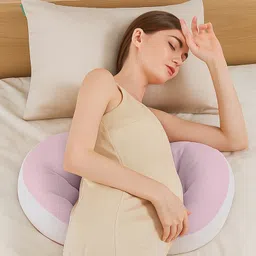 Bembika Pregnancy Pillow Adjustable Pregnancy Pillow with Memory Foam - Solid Pink-picture-11