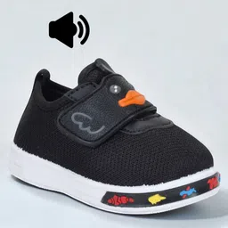 Lil Lollipop Mesh Detailed Velcro Closure Musical Shoes - Black-image-55