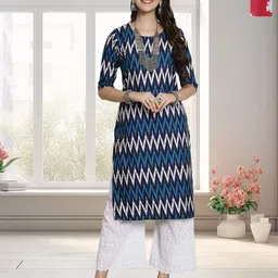 HERE&NOW Women Pack Of 2 Ethnic Motifs Printed Daily Straight Kurtas-picture-19