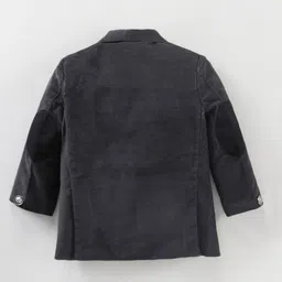 Babyhug Full Sleeves Solid Blazer - Charcoal Grey image 2