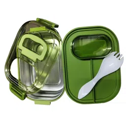 AKN TOYS Animal Theme Lunch Box with Spoon Lunch Box Tiffin Box for School Air-Tight Lunch Box Insulated Lunch Box-700 ml - Pack of 1 Color May Vary image 2