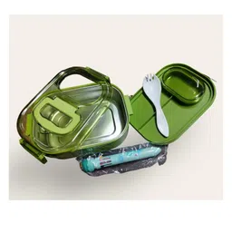 AKN TOYS Animal Theme Lunch Box with Spoon Lunch Box Tiffin Box for School Air-Tight Lunch Box Insulated Lunch Box-700 ml - Pack of 1 Color May Vary image 3