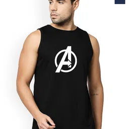 Organic Chics Pack Of 2 Printed Cotton Tanks BlackAvenger-NavyMarshmellow_S-picture-14