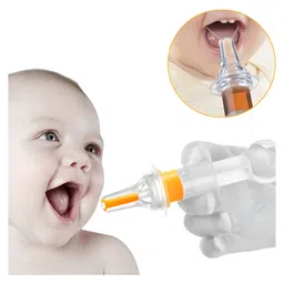 COZY VIBES Bpa Free Small Dose Feeder Silicone Pacifier Liquid Babys Medicine Dispenser with Oral Syringe - PACK OF 1 - COLOR MAY VARY image 5