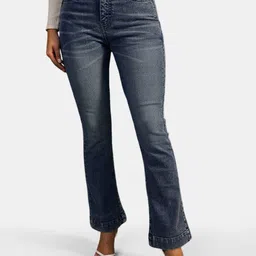 The Roadster Lifestyle Co Cotton High-Rise Light Fade Clean Look Bootcut Jeans-image-65