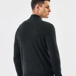 Snitch Men Self Design High Neck Woollen Long Sleeves Pullover image 5