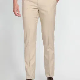 Arrow Beige Regular Fit Trousers-image-20