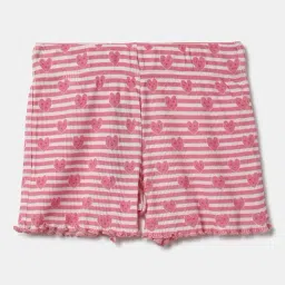 United Colors of Benetton Kids Red Cotton Printed Shorts-image-81