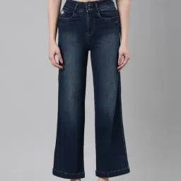 showoffff SHOWOFF Dark Blue Denim Distressed Mid Rise Jeans-picture-46