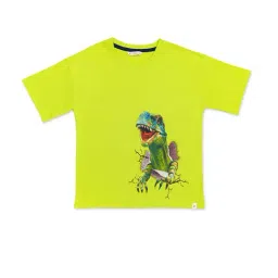 H by Hamleys Kids Green Printed T-Shirt-image-53