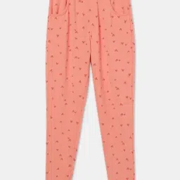 Jockey Kids Baby Pink Cotton Printed Jeggings-image-46