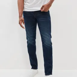 American Eagle Outfitters Blue Straight Fit Jeans-image-0