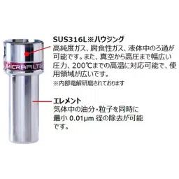 AS ONE Gas Filter MST Series 20 L/min Flow Rate, 2-286-01 image 2