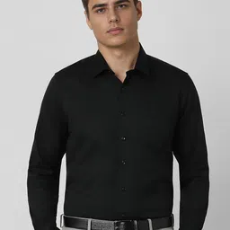 Van Heusen Men Slim Fit Spread Collar Checked Cotton Formal Shirt-image-44