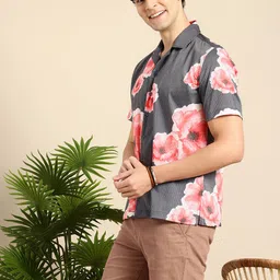 Mast & Harbour Opaque Floral Printed Relaxed Fit Casual Shirt-picture-30