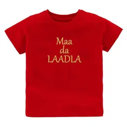 KAVEE Kids Typography Printed Pure Cotton T-shirt-image-95