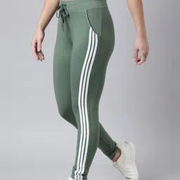 SHOWOFFFF Women Solid Slim Fit Track Pants image 5