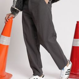 WROGN Men Oversized Fit Pure Cotton Chinos Trousers-picture-15