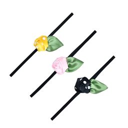 FUNKRAFTS Girls Yellow & Pink Set of 3 Embellished Ponytail Holders-picture-32