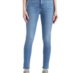 Calvin Klein Jeans Skinny Bright Blue Lightly Washed High Rise Jeans-picture-41