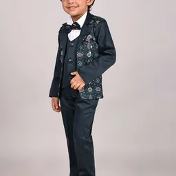 BAESD Boys Sequined Embroidered 3 Piece Suit image 2