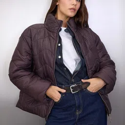 Trendyol Self Design Stand Collar Lightweight Puffer Jacket-image-7