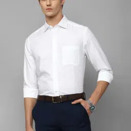 Louis Philippe Gods & Kings White Regular Fit Printed Cotton Shirt-picture-35