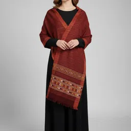 Vrinde Women Paisley Woven Design Shawl-picture-37