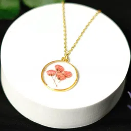 uniq creation Resin flower Necklace round design 4-picture-40