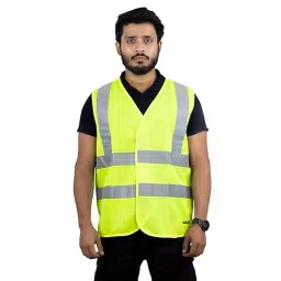 Mallcom 115 GSM Polyester High Visibility Reflective Safety Jacket Green Size M, Proclo 41-picture-12