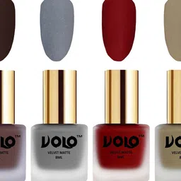 VOLO Set Of 4 Velvet Matte Nail Polish - 8 ml Each - 2 - 20 - 22 - 37 image 2
