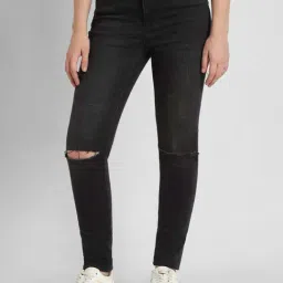 American Eagle Black Regular Fit Distressed Jeans-picture-38