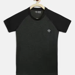CHIMPRALA Boys Charcoal Colourblocked Round Neck  Sports T-shirt-picture-23