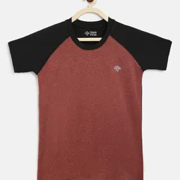 CHIMPRALA Boys Rust Colourblocked Round Neck  Sports T-shirt-picture-34