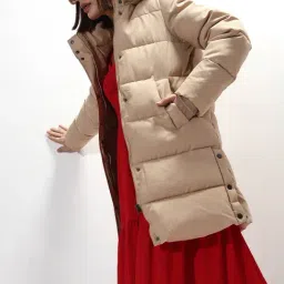 Vero Moda Beige Regular Fit Puffer Coat-picture-32