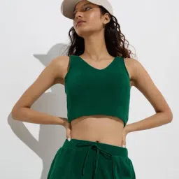studiofit women Studiofit by Westside Green Textured Crop Top-picture-24