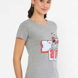 Wear Your Mind Minnie Mouse Printed Round Neck Pure Cotton T-shirt image 4