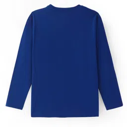 Pine Kids Cotton Knit Full Sleeves T-Shirt with Text Print - Navy Blue image 2