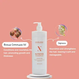 Hairlogic Nutritive Shampoo With Ricinus Communis Oil For Dry Hair Nourishment - 1L image 2