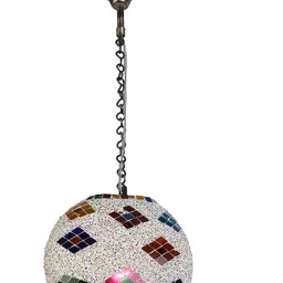 1ST TIME White & Red Textured Semi-sphere Shaped Hanging Ceiling Lamp-picture-39