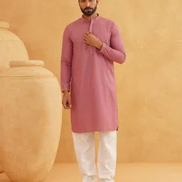 SOJANYA Men Checked Kurta-picture-3