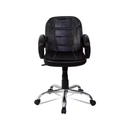 ZAARA Furniture Crestino Medium Back Office Chair Adjustable Ergonomic Desk Chair (Dark Brown)-picture-16