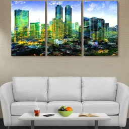 999Store Multicoloured Buildings Canvas Wall Art-picture-40