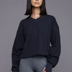 ADIDAS All Szn Ribbed V-neck Sweatshirt-image-34