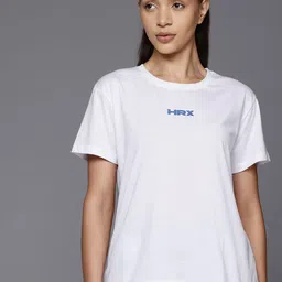 HRX by Hrithik Roshan Women Printed Relaxed Fit T-shirt image 3