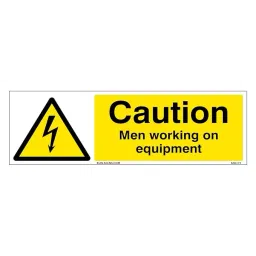 SUNSIGNS  Caution Men Working On Equipment Signages Size 450x150 mm HP Print + Vinyl + ACP Sheet, SN0179-picture-43