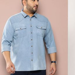 Sztori Men Plus Size Classic Solid Casual Shirt-picture-23