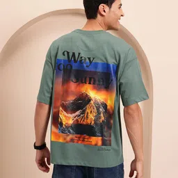 Mast & Harbour Photographic Print Drop-Shoulder Sleeves T-shirt image 3